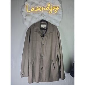 Vintage Pronto Uomo Dress Jacket Coat Mens XLT Taupe Office Formal Wedding